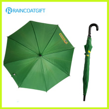 48.5cm * 8k Förderung, die grünen geraden Regen-Regenschirm annonciert